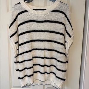 SHEIN Black and White Striped Sweater